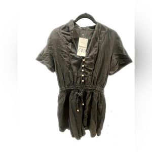 Black Zara Romper Size L NWT